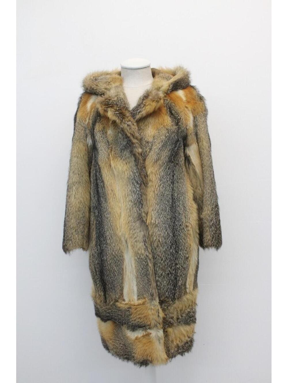 Mint American Gray Fox Fur Coat Jacket W/Hood Women Woman Size 2-4 Petite